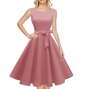 NWT Hanpceirs Women's Boatneck Sleeveless Swing Vintage 1950s Cocktail Dress New